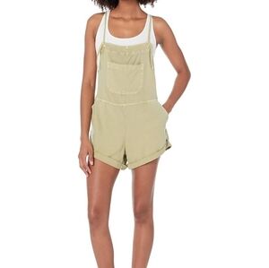 Billabong Wild Pursuit Tan Short Overalls Romper